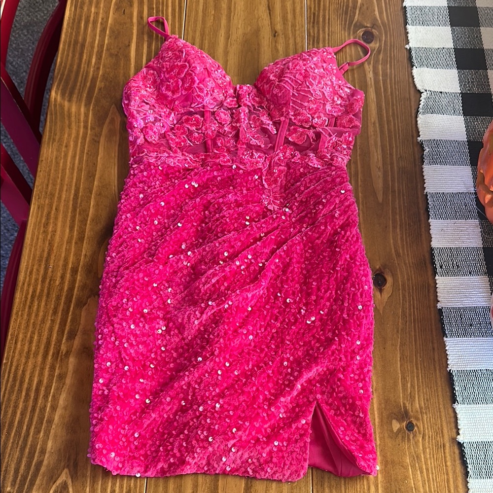 Stunning Pink Sequin Dress